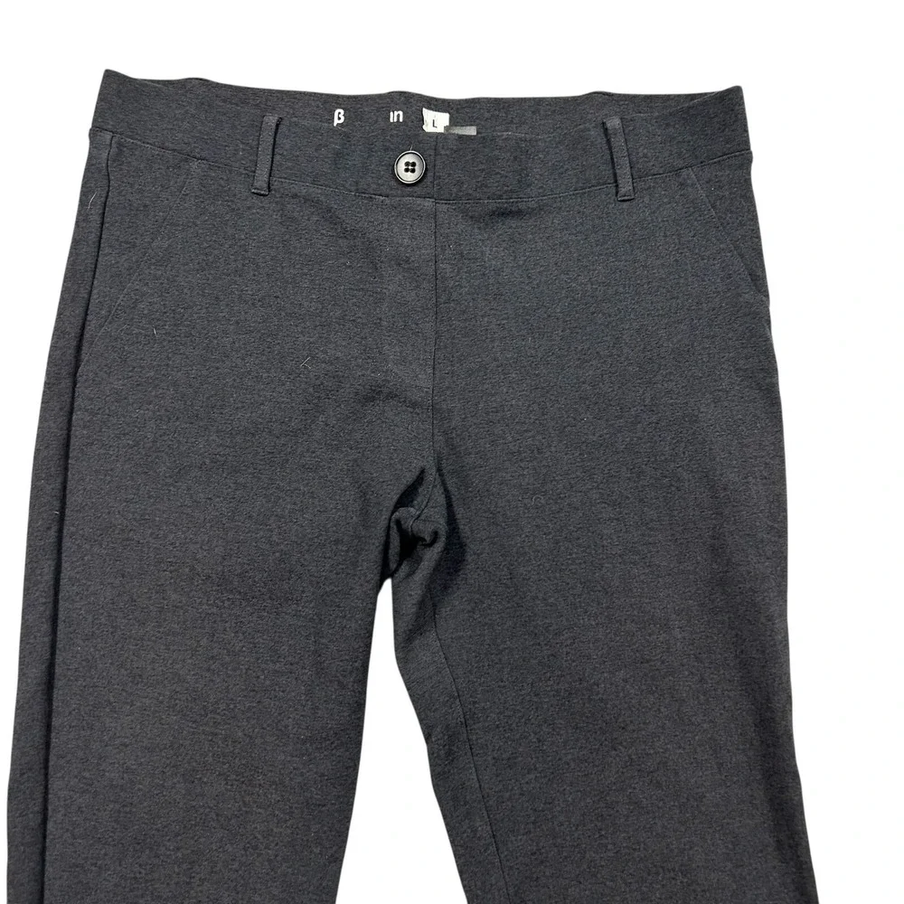Betabrand Pants Women's Large‎ Gray Ponte Dress Pants Stretch Knit Comfy Work 1